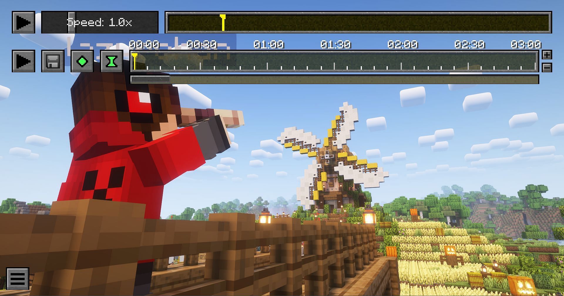 Replay mod UI (Image via Mojang)